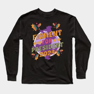 Figment For President 2024 world showcase Theme Park Distressed Design Long Sleeve T-Shirt